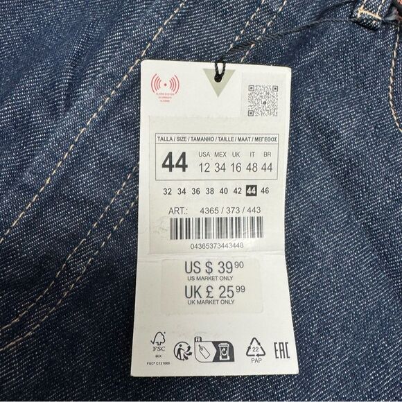 Zara High Rise Jean Shorts Size 12 NWT - Picture 5 of 9